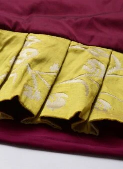 Yellow N Dark Purple Taffeta Skirt Festive Wear -ZariGrace Shop Yellow N Dark Purple Taffeta Skirt WBBS02012687 rrc2