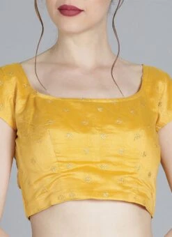 Yellow N Turquoise Contrast Half N Half Saree Festive Wear -ZariGrace Shop Yellow N Turquoise Contrast Half N Half Saree SABS01910284 rrc1