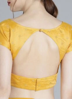 Yellow N Turquoise Contrast Half N Half Saree Festive Wear -ZariGrace Shop Yellow N Turquoise Contrast Half N Half Saree SABS01910284 rrc2