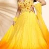 Yellow Nylon Net Embroidery Lehenga Corset With Dupatta Wedding Wear -ZariGrace Shop Yellow Nylon Net Embroidery Lehenga Corset With Dupatta GHMCAA030 l