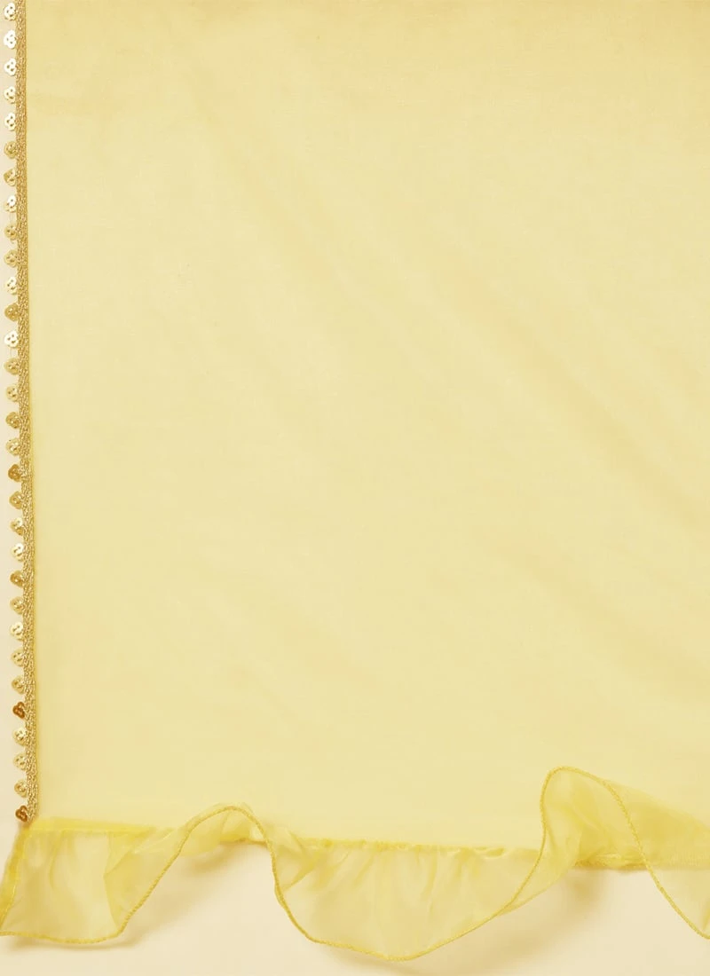 Yellow Organza Embroidered Anarkali Suit Festive Wear 9 Yellow Organza Embroidered Anarkali Suit Festive Wear - Image 7