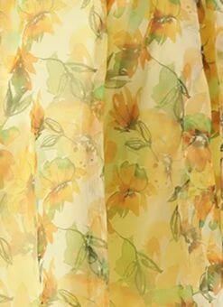 Yellow Organza Mini Dress Party Wear -ZariGrace Shop Yellow Organza Mini Dress DRBS02209616 rrc4