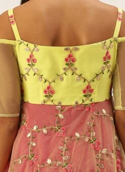 Yellow Organza N Hot Pink Layered Style Gown Wedding Wear 15 Yellow Organza N Hot Pink Layered Style Gown Wedding Wear -ZariGrace Shop Yellow Organza N Hot Pink Layered Style Gown IWBS02206202 rrc2