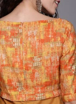 Yellow Printed Rayon Boat Neck Kurta Set After Six Wear -ZariGrace Shop Yellow Printed Rayon Boat Neck Kurta Set KSBS01912072 rrc3