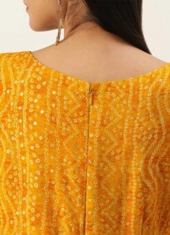 Yellow Printed Viscose Angrakha Style Jumpsuit Festive Wear -ZariGrace Shop Yellow Printed Viscose Angrakha Style Jumpsuit DRBS02109746 rrc2