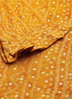 Yellow Printed Viscose Rayon Kurta Work Wear -ZariGrace Shop Yellow Printed Viscose Rayon Kurta KRBS02307720 rrc1