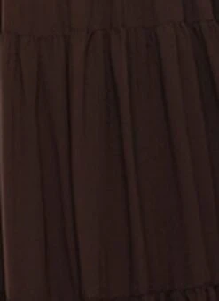 Yellow Rayon N Brown Georgette Gathers Dress After Six Wear -ZariGrace Shop Yellow Rayon N Brown Georgette Gathers Dress DRBS02302147 rrc3