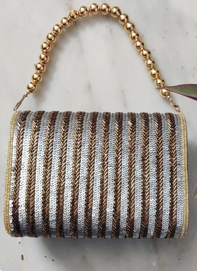 Antique Golden Designer Clutch 5 Antique Golden Designer Clutch - Image 3