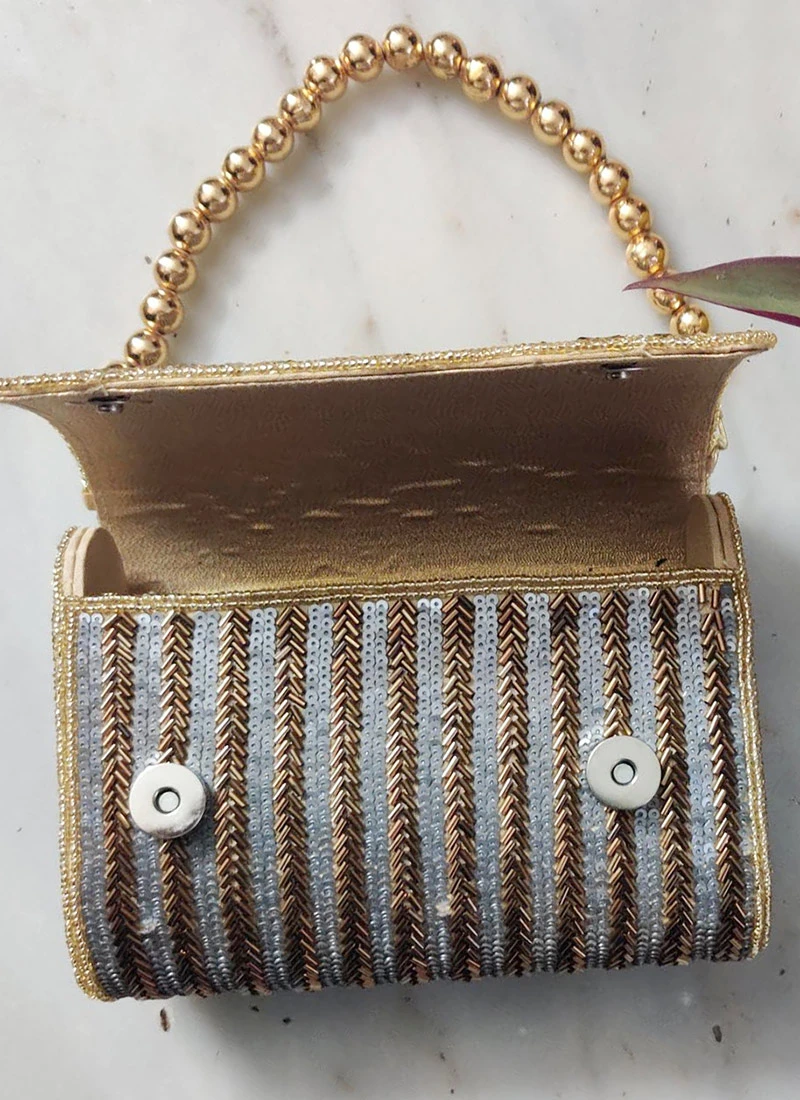 Antique Golden Designer Clutch 3 Antique Golden Designer Clutch