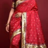 Banarasi Silk Red Color Zari Work Saree Festive Wear -ZariGrace Shop banarasi silk red color zari work saree sasacw3799 l