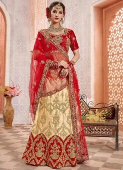 Beige Embroidered A Line Lehenga Wedding Wear -ZariGrace Shop beige embroidered a line lehenga ghssit36005 u