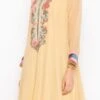 Beige Georgette Kurta Straight Pant Set Party Wear