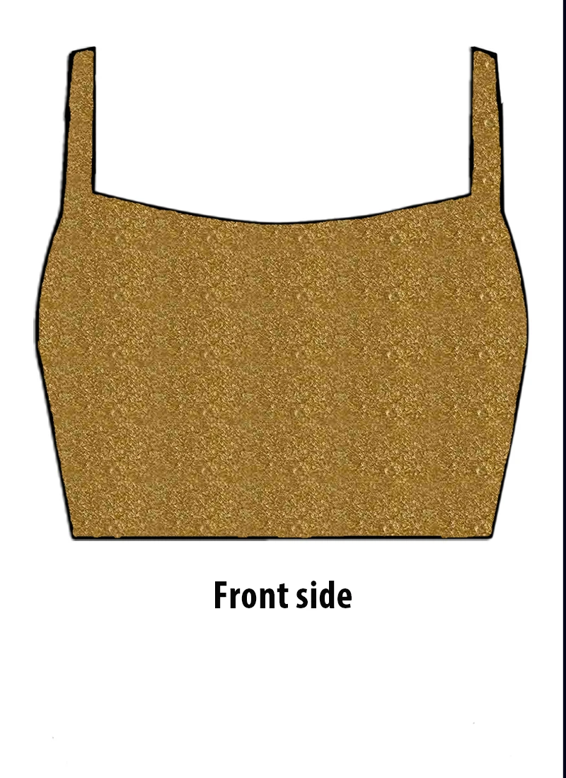 Beige N Gold Sequins Embroidered Georgette Blouse Party Wear 5 Beige N Gold Sequins Embroidered Georgette Blouse Party Wear - Image 3