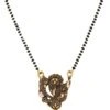 Black Antique Gold Plated Ganesh Shape Mangalsutra Wedding Wear -ZariGrace Shop black antique gold plated ganesh shape mangalsutra jynejmpf8053 l