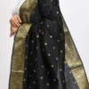 Black Banarasi Silk Weaving Work Dupatta Work Wear -ZariGrace Shop black banarasi silk weaving work dupatta dpdmimfd180 l