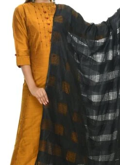 Black Cotton Dupatta Festive Wear