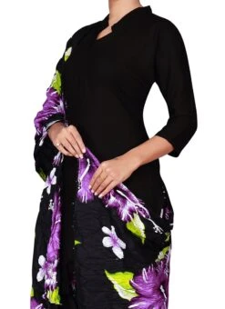 Black Cotton Semi Patiala Pant After Six Wear