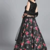 Black Digital Printed Organza Umbrella Skirt Party Wear -ZariGrace Shop black digital printed organza umbrella skirt WBBS02012597 l
