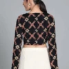 Black Embroidered Belt Blouse Festive Wear