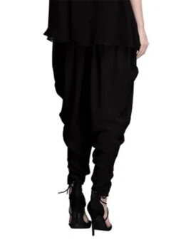 Black Faux Crepe Patiala Pant Work Wear 9 Black Faux Crepe Patiala Pant Work Wear -ZariGrace Shop black faux crepe patiala pant wbjsns19 b