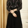 Black Faux Georgette Embroiered Anarkali Suit Party Wear -ZariGrace Shop black faux georgette embroiered anarkali suit slssls4068 l