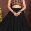 Black Faux Georgette Mirror Chaniya Choli Festive Wear 2 Black Faux Georgette Mirror Chaniya Choli Festive Wear -ZariGrace Shop black faux georgette mirror chaniya choli ghsacw7525 l