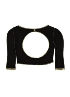 Black Georgette Blouse After Six Wear