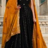 Black Georgette Sequins Embroidery Anarkali Gown Party Wear -ZariGrace Shop black georgette sequins embroidery anarkali gown bgwrsom4852 l
