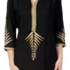 Black Kurta Churidar Set Work Wear -ZariGrace Shop black kurta churidar set krsdmf979b l