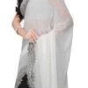 Black N Off White Half N Half Saree Party Wear