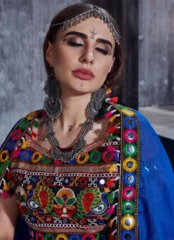 Black N Orange Cotton Embroidered Chaniya Choli Party Wear 9 Black N Orange Cotton Embroidered Chaniya Choli Party Wear -ZariGrace Shop black n orange cotton embroidered chaniya choli ghsompc7002 b