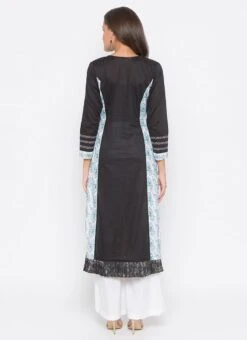 Black N White Cotton Printed Kurta Palazzo Set After Six Wear 9 Black N White Cotton Printed Kurta Palazzo Set After Six Wear -ZariGrace Shop black n white cotton printed kurta palazzo set krsmnc1991ks b