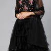 Black Net Embroidered A Line Lehenga Festive Wear -ZariGrace Shop black net embroidered a line lehenga ghsrk170570 l