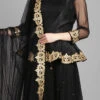 Black Net N Raw Silk Anarkali Suit Party Wear -ZariGrace Shop black net n raw silk anarkali suit slskifh9900307 l