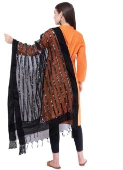 Black Organza Cotton Gota Patti Work Dupatta Festive Wear -ZariGrace Shop black organza cotton gota patti work dupatta dpdmfmfd021 b