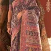 Black Pashmina Printed Saree Party Wear