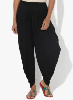 Black Rayon Dhoti Pant Work Wear -ZariGrace Shop black rayon dhoti pant wbdmf1112bk u