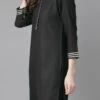 Black Rayon Kurta Palazzo Set Party Wear