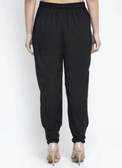 Black Rayon Straight Pant Work Wear -ZariGrace Shop black rayon straight pant wbdmf1111bk b