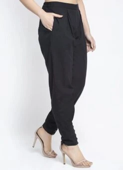 Black Rayon Straight Pant Work Wear -ZariGrace Shop black rayon straight pant wbdmf1111bk u