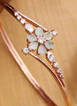 Blingling White Stones Adjustable Bracelet Party Wear