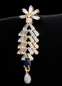 Blue Alloy Stone Necklace Party Wear