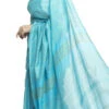 Blue Art Silk Cotton Sari After Six Wear -ZariGrace Shop blue art silk cotton sari sadmfs010 l