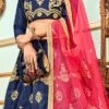 Blue Bangalori Silk Embroidered A Line Lehenga Party Wear -ZariGrace Shop blue bangalori silk embroidered a line lehenga ghssitstrqn38902 l