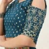 Blue Chanderi Art Silk Blouse Festive Wear -ZariGrace Shop blue chanderi art silk blouse BLBS02305267 l