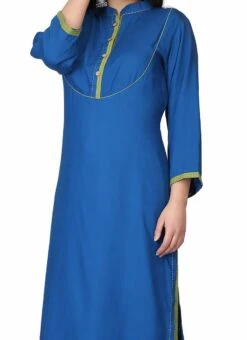 Blue Cotton Kurta Palazzo Set Party Wear