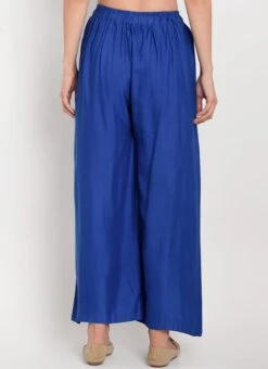 Blue Cotton Palazzo Pant Work Wear -ZariGrace Shop blue cotton palazzo suit wbdmf645 b