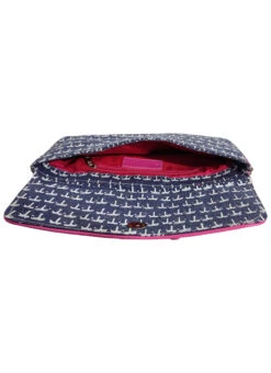 Blue Cotton Silk Clutch