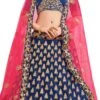 Blue Embroidered A Line Lehenga Wedding Wear