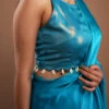 Blue Faux Georgette Saree Party Wear